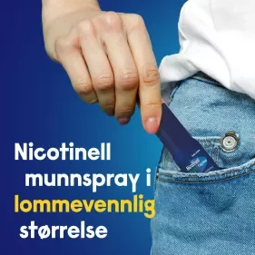 Nicotinell munnspray i lommevennlig størrelse